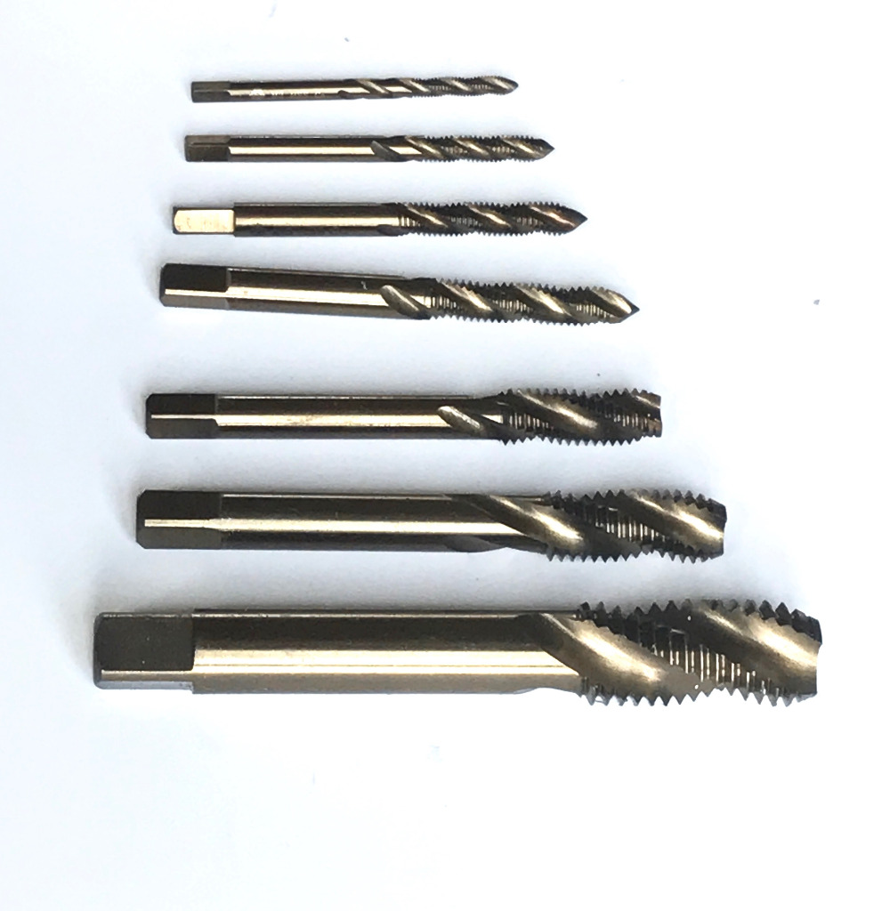 HSS M35 Co5% made Full CNC grinded 10pcs spiral flute Machine tap Screw Taps for SS plate M3 M4 M5 M6 M8 M10 M12 M14 M16 M18