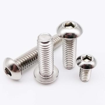 50pcs UNC 2#-56 4#-40 6#-32 8#-32 US Coarse Thread 304 stainless steel Allen Hex Hexagon Socket Button Head Screw Bolt ISO7380