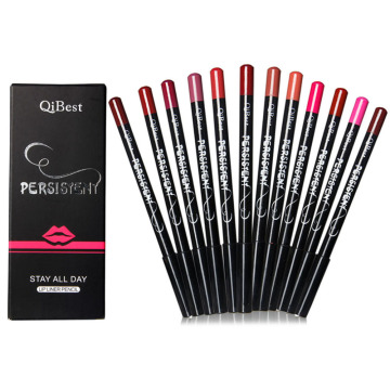 HOT 12 Color Makeup Lip Liner Pencil Lipstick Waterproof Lasting Brow Lip Pen Smooth Lips Cosmetic Lipliner Pencil Easy to Wear