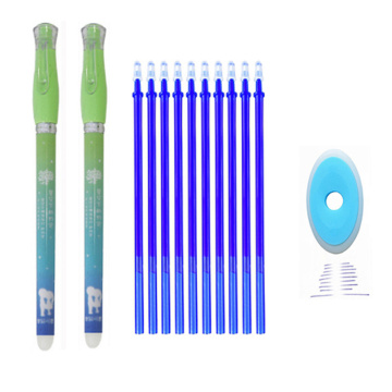 Erasable pen set can be washed, with blue and black ink writing gel pen, roller skate pen, used for school office stationery