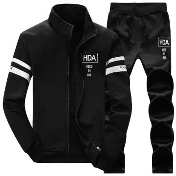 Men Tracksuit Cotton 2020 Gyms Suit Sportswear Two Piece Sets All Fleece Thick hoodie Trousers High Street Jackets Sets Clothing