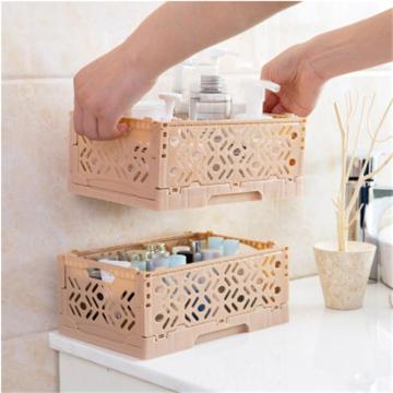 Collapsible Crate Plastic Folding Storage Box Folding Storage Basket Container Durable Transportable Utilit Crate Aykasa