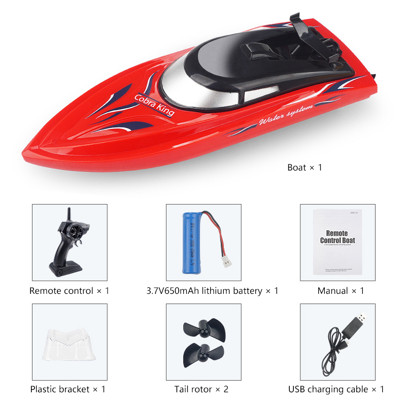 New Boys Xmas Gifts 2.4G High-speed RC Remote Control Boat Overturning Reset Racing Boat Water Summer Beach Game Ship Adult Toys