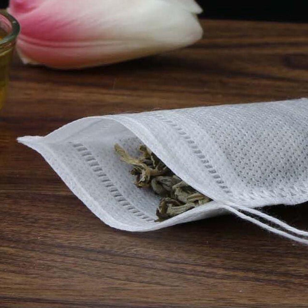 100Pcs/Lot Teabags 6 X 8CM Empty Scented Tea Bags With String Heal Seal Filter Paper for Herb Loose Tea Brew