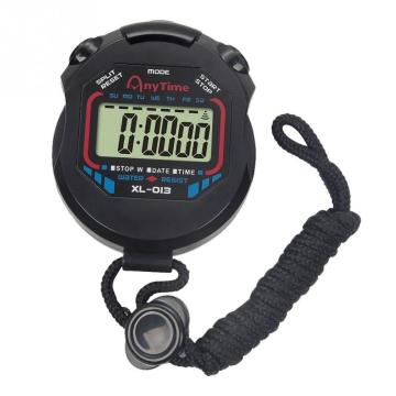 electronic Stopwatch Classic Digital Professional Handheld LCD Chronograph Sports Stopwatch Timer Stop Watch with string*