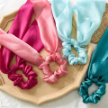 Women Rubber Bands Tiara Satin Ribbon Bow Hair Band Rope Scrunchie Ponytail Holder Elastic Gum for Hair Accessories