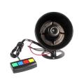 Black 30W 12V 4 Sound Car Horn Loud speaker Sirene Policia Moto Speaker Loud Siren Horn 105db for Car Motorcycle som automotivo