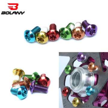 BOLANY 12Pcs Bicycle Brake Disc Screws Colorful Rotor Bolts Steel M5*10mm 1.8g For MTB Bike Cycling Fixing Accessories