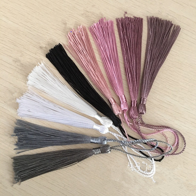 10pcs Mixed Color 14cm Silk Tassels fringe Sewing Bang Tassel Trim Key Tassels For DIY Jewelry Necklace Chinese Knot