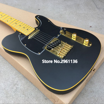 High quality electric guitar,TL style,Basswood body with Maple neck,Black matte paint,Custom electric guitar,free shipping