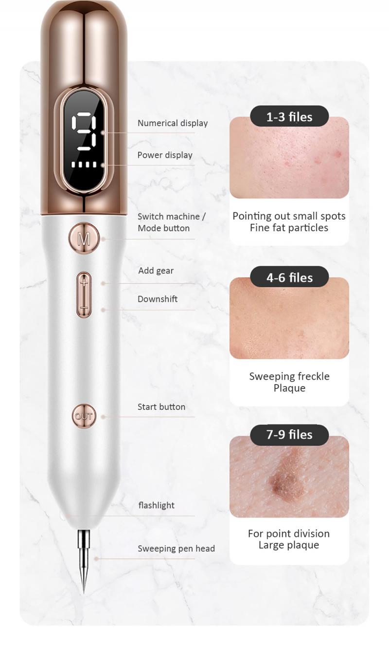 Laser Plasma Pen Mole Removal Dark Spot Remover Face Beauty Instrument Facial Freckle Tag Wart Tattoo Remaval Pen Beauty Care