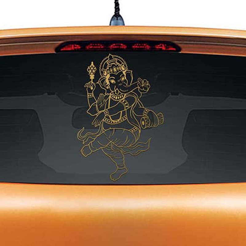Happy Dancing Ganesha Art Murals Car Stickers Vinyl Car Rear Glass Sticker Creative Cars Side L1203