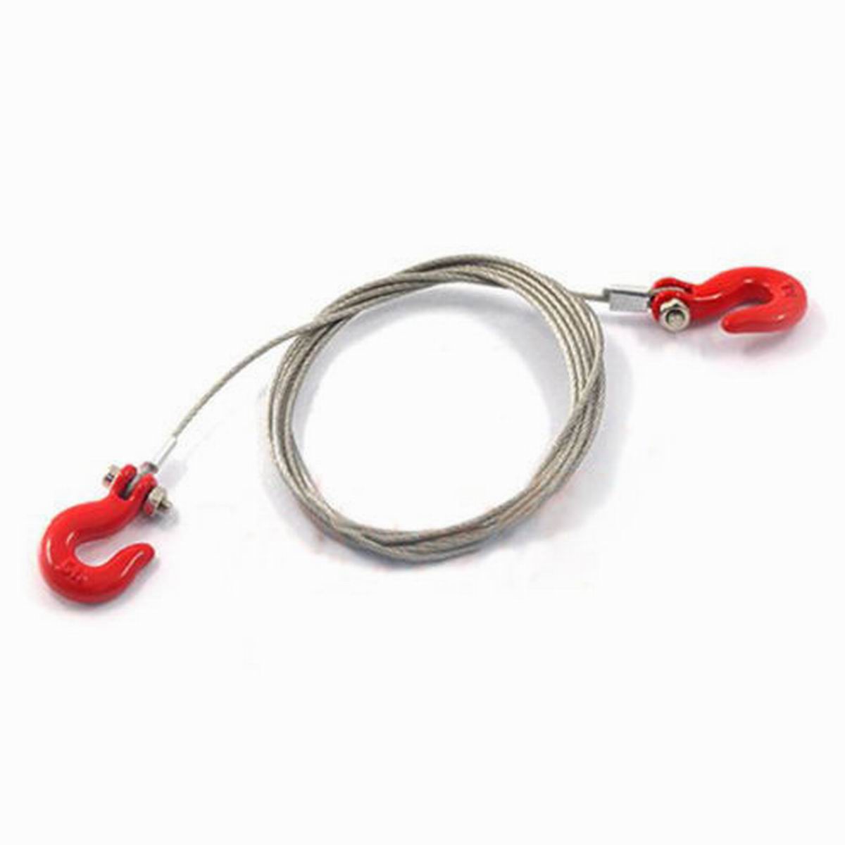 1:10 RC Crawler Accessories Metal Steel Trailer Wire Rope Tow Rope w/ Hooks for RC Car 1/10 D90 Axial SCX10 Truck RC Car Parts