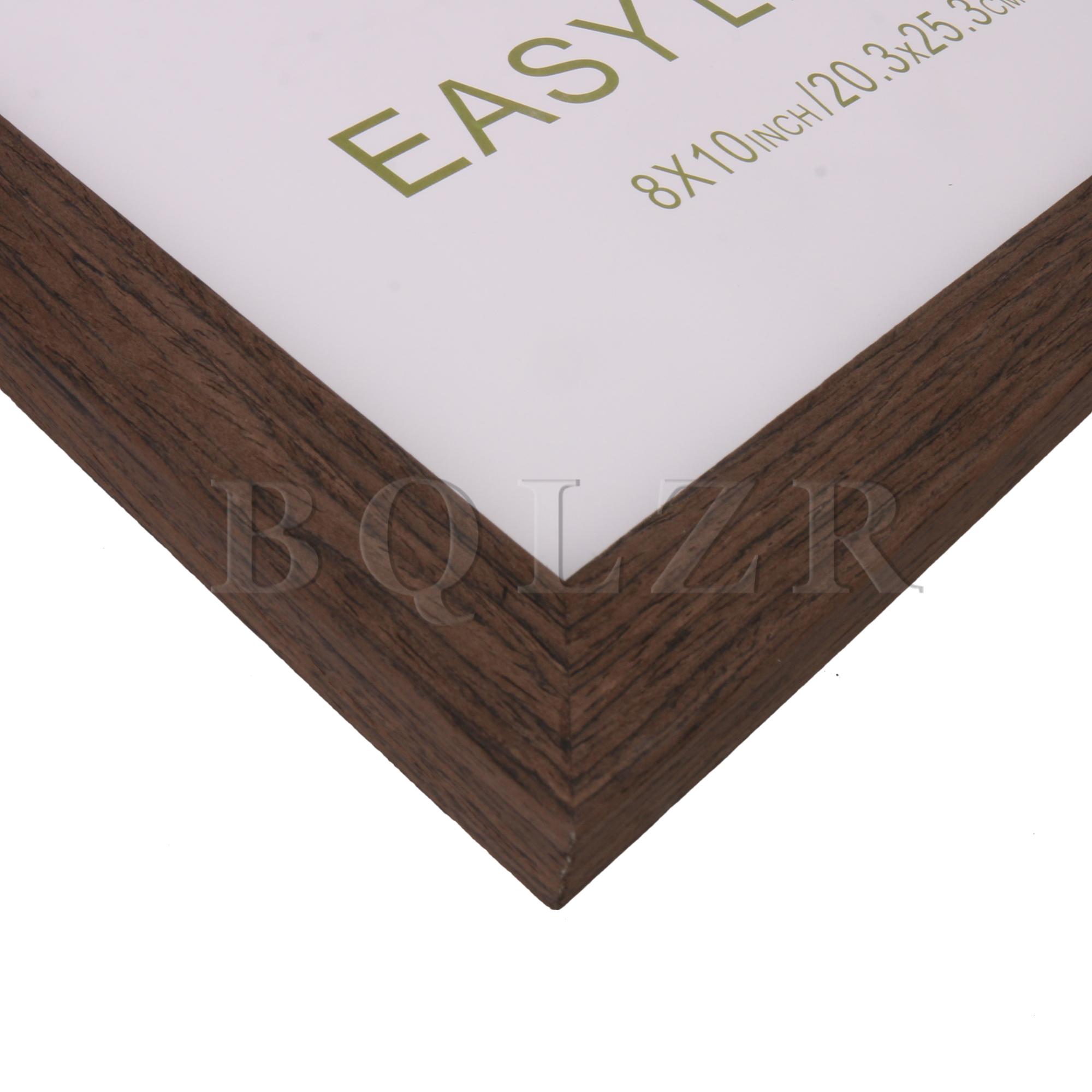 BQLZR Solid Wood And Plexiglass Picture Frames Black Oak Color 8"x10" Set of 2
