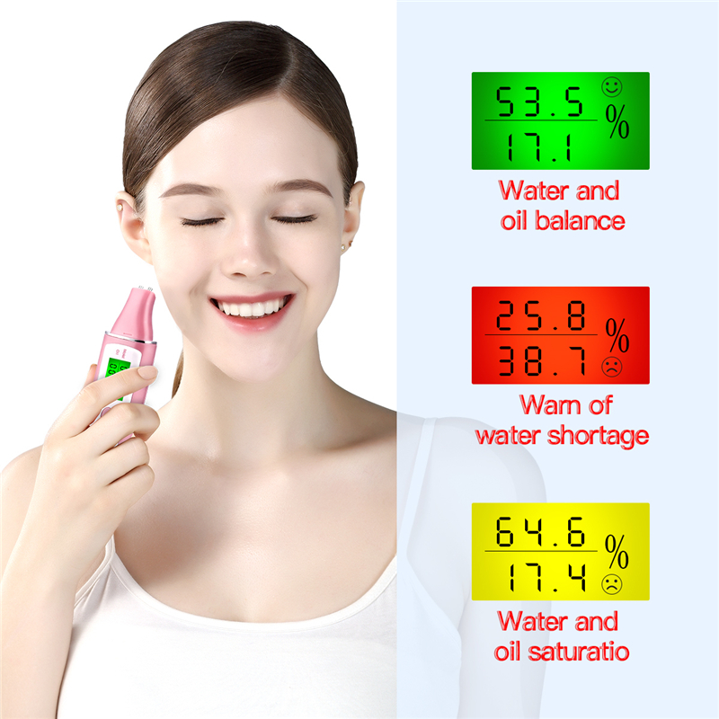 New High Presicion LCD Display Body Skin Analyzer Moisture Oil Water Tester Meter Health Monitor Face Care Skin Tester Moisture