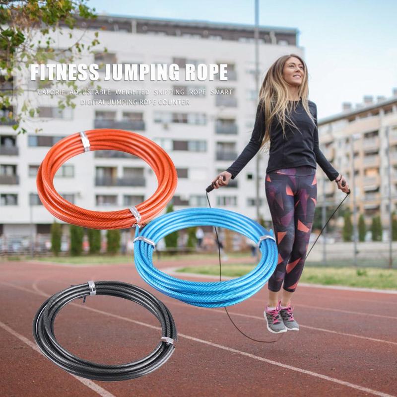 Hot Sale Jump Ropes Skillful Manufacture 3m Speed Jump Spare Rope Skipping Training Workout Replacement Steel Wire Cable