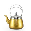 With Tea Filter Stainless Steel Water Kettle Flower Pattern Palace Tea Pot Thicker Bottom Kung Fu Tea Kettle Coffee Pot