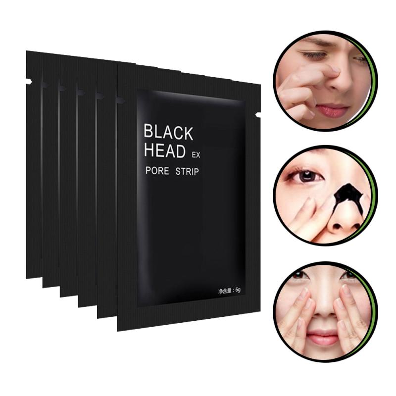 10Pcs PILATEN Mask Face Care Black Mask Nose Blackhead Remover Peel Mask Pore Cleanser Black Head Mask Pore Acne Treatment