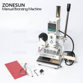 ZONESUN ZS100 Electric Leather Stamping Machine Custom Metal Stamp Leather Embossing Hot Stamping Foil Machine