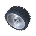 200*75mm Serrated Rubber Contact Wheel Dynamically Balanced Belt Sander Backstand Idler