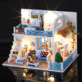 CUTEBEE DIY Dollhouse Wooden doll Houses Miniature Doll House Furniture Kit Casa Music Led Toys for Children Birthday Gift A68D