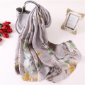 Fashion 2020 summer sunscreen women scarf print silk scarves pashmina bandana lady shawl and wraps soft smooth foulard hijabs