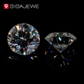 GIGAJEWE E Colour 0.5-3.0ct VVS Round Excellent Cut Moissanite Loose Diamond Test Passed Gemstone DIY Jewelry Making