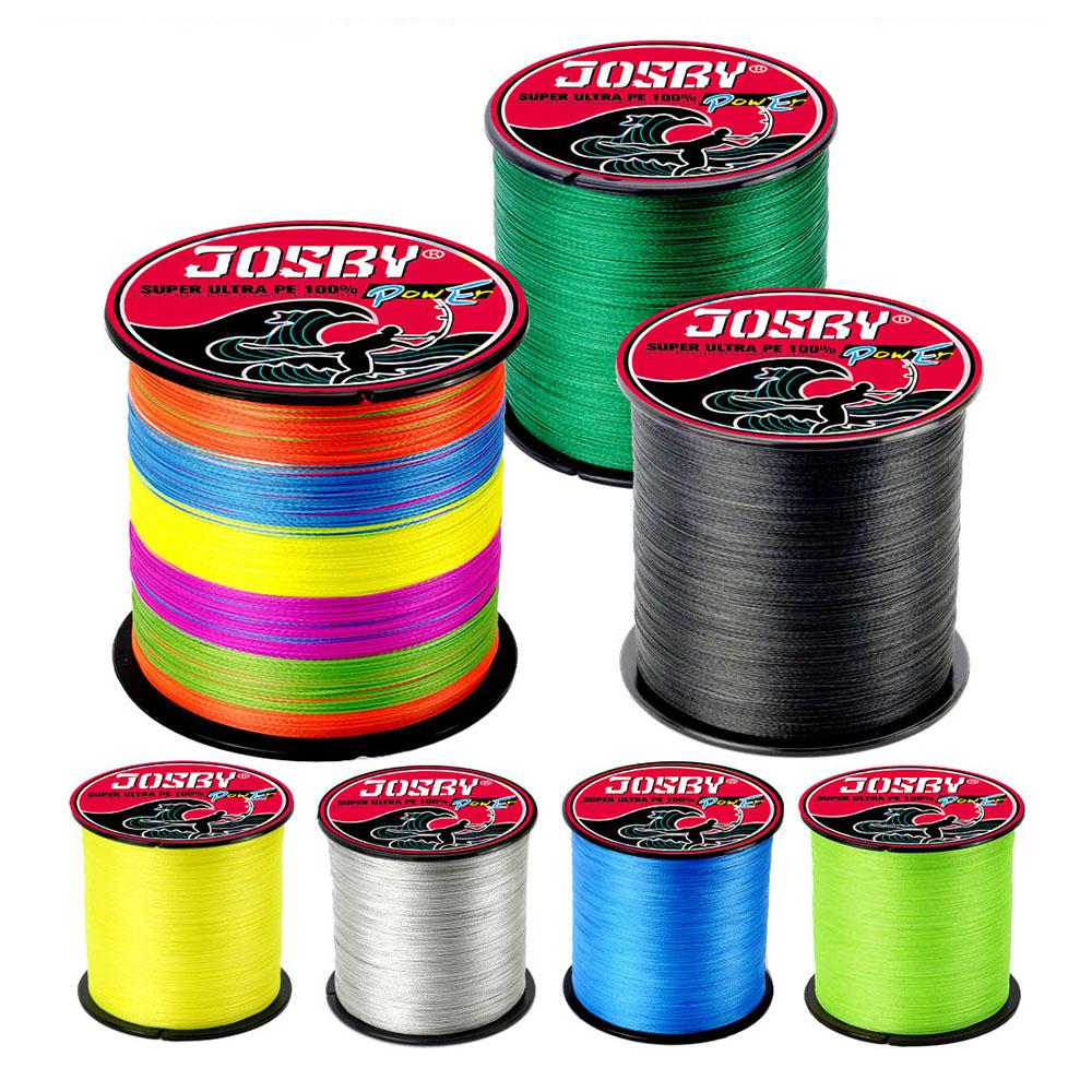 JOSBY Brand 100M 150M 300M 500M PE Braided Fishing Line Multicolour 8 Strands 18-85LB Multifilament Carp Wire Accessories