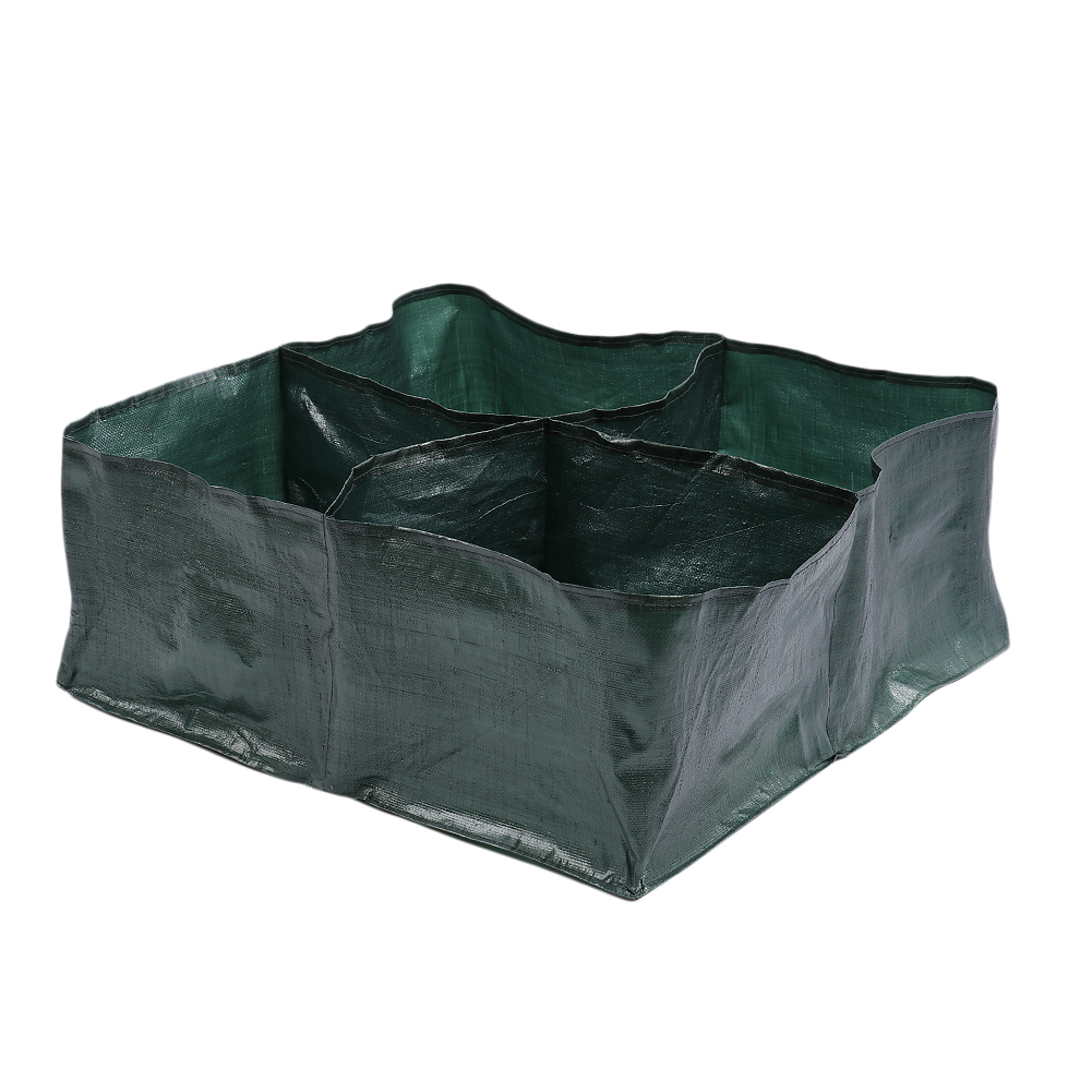 Hot Sale 4 Divided Grids Garden Planter Bed Planting Grow Bag Carrot Onion Herb Flower Vegetable Plants Pot