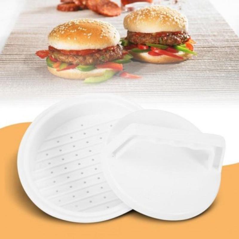 For Kitchen Food-Grade Plastic Hamburger Meat Beef Grill Burger Press Patty Maker Mold Kitchen Round Shape Hamburger Press кухня