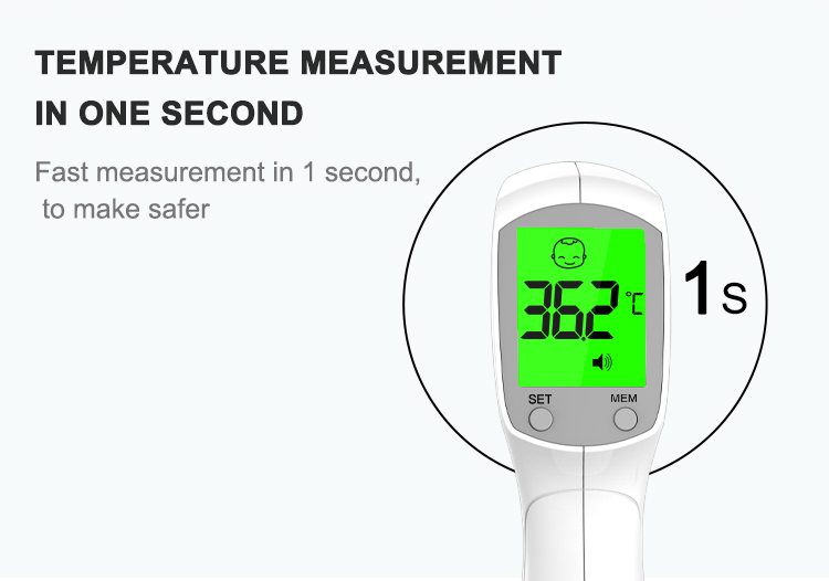 how to use thermometer on forehead