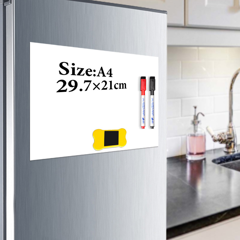 Erasable Magnetic Whiteboard On The Fridge Notice Message Marker Writing White Board Dry Erase Planning Drawing Whitebord