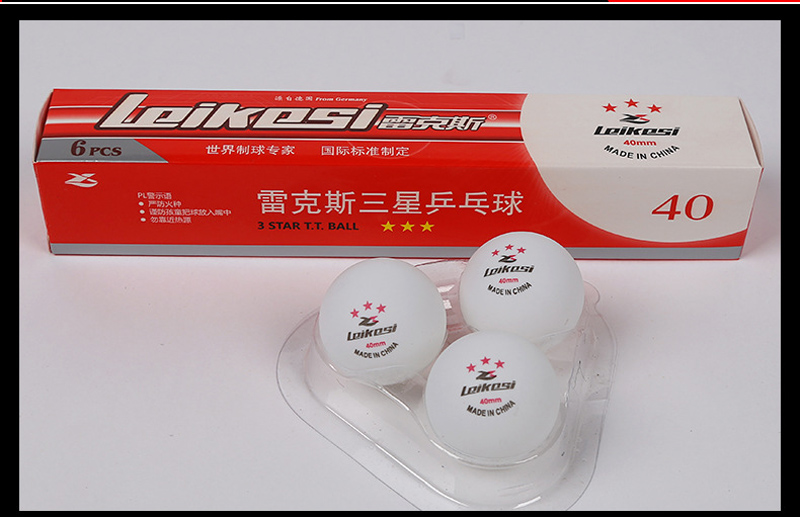 New 6pcs/pack 1 2 3 Star Level 40mm 2.7g Table Tennis Balls White Orange Pingpong Ball Amateur Advanced Training