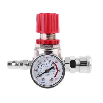 Pressure Regulator Switch Control Valve Gauge with Male/Female Connector for Air Compressor Air Pump Accessories