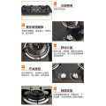 2 Pots Gas Stove Dual Use Embedded Table Natural Gas Liquefied Gas Cooktop Home Catering Equipment Tempered Glass Energy Saving