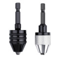 2PCS 0.3-6.5mm Keyless Drill Chuck Conversion Tool Keyless Conversion Chuck Adapter,1/4-Inch Hex Shank Drill