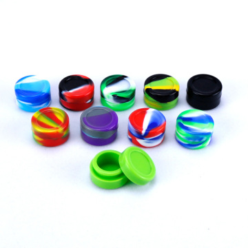 10pcs Functional 5ml silicone jars dab wax container dry herb wax silicone weed jar wax bho vaporizer oil containers