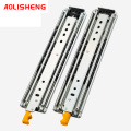 AOLISHENG 76mm Wide Heavy Industrial Locking Telescopic Drawer Slide Rail Slide 3 fold Slide Railtelescopic rail