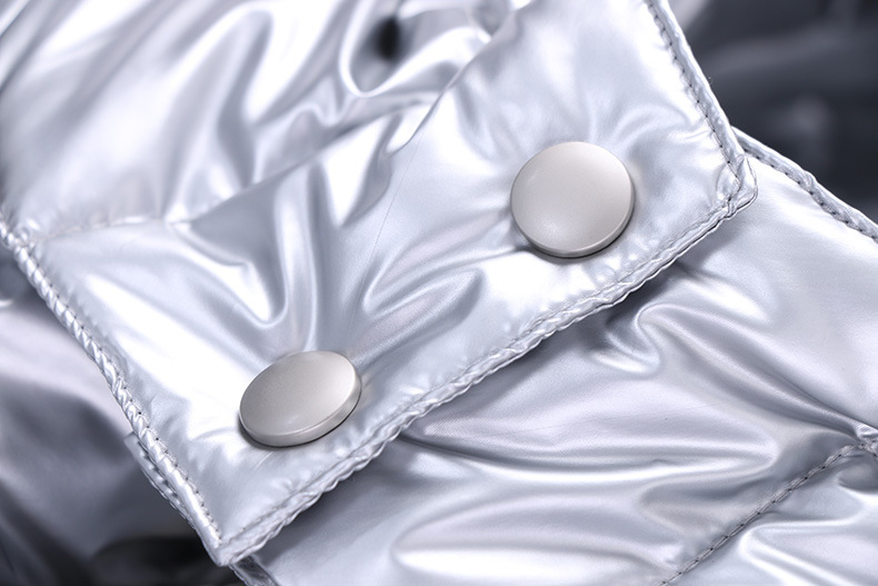 Loose Sliver Hoodie Puff Jacket