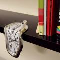 New Arrival Room Surreal Melting Distorted Wall Clock Surrealist Salvador Dali Style Silver
