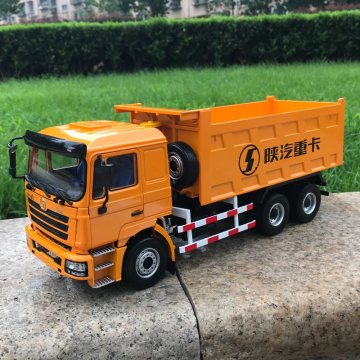 Exquisite 1:24 Heavy Duty Truck SHACMAN Delong F3000 Dump Truck Construction Vehicles Diecast Toy Model Collection,Decoration