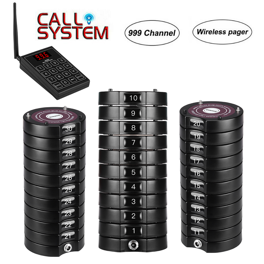 20 PCS/Pack Beeper Pager Restaurant Calling System Wireless Guest Paging Queuing System