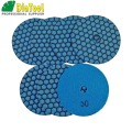 DIATOOL 7pcs 100mm #50-1 B dry polishing pads diameter 4inch Resin bond diamond flexible polishing pads sanding disc