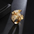 Classical Black Gold Color Two-tone Spanish Fighting Bull OX Ring for Men Wedding Party Rock Band Cool Finger Jewelry Gift