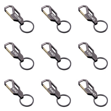 Fashion Car Keychain For Volvo S60 XC90 V40 V50 V60 S90 V90 XC60 XC40 AWD T6 Metal Leather Key Chain Car Interior Decoration