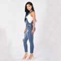 Free Ostrich 2020 Women Ladies Denim Jeans Bib Full Length Overall Solid Jumpsuit Pants Hot Woman High Waist Stretch Jeans