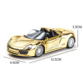 1:32 Alloy Sports Car Toy Model Gold Diecasts Off-Road Simulation Children Play Toys Open The Door Vehicles For Kids Gift CL5836