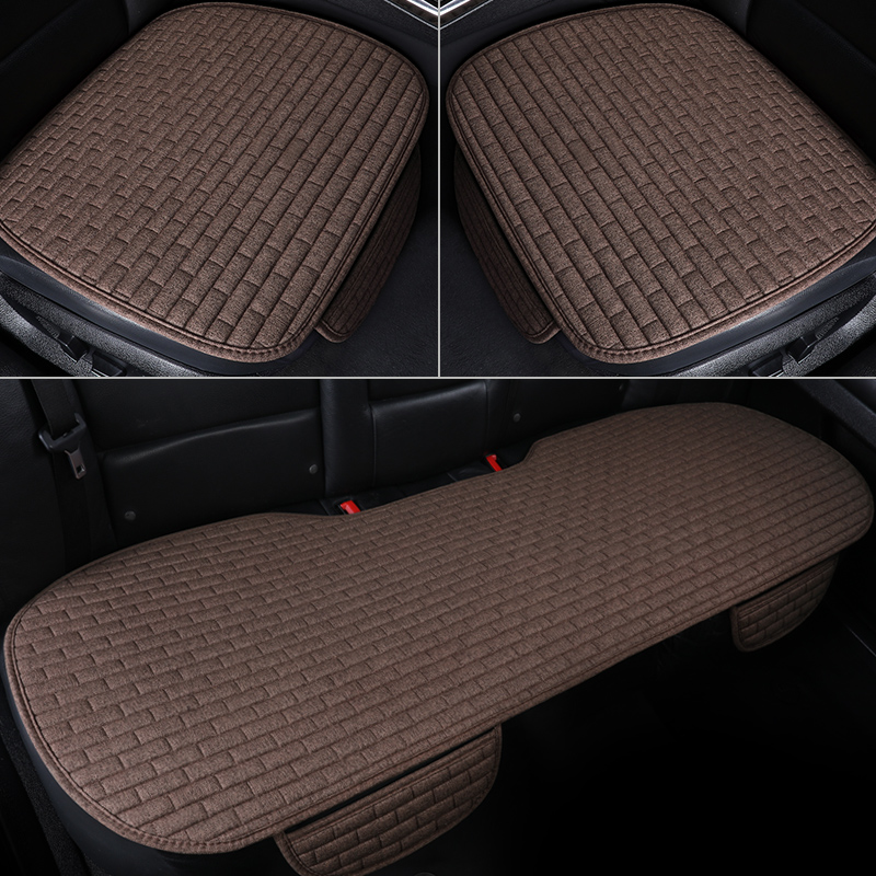 Car seat cover front/rear flax seat protect cushion automobile seat cushion protector pad car cover mat protect