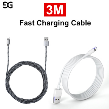 3M USB Cable For iPhone Cable 2.1A Fast Charger Charging Cable For iPhone Xs Max Xr X 8 7 6 Plus 6s 5 s Plus Cables For iPad