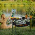 Aluminum Collapsible Camping Table with Storage